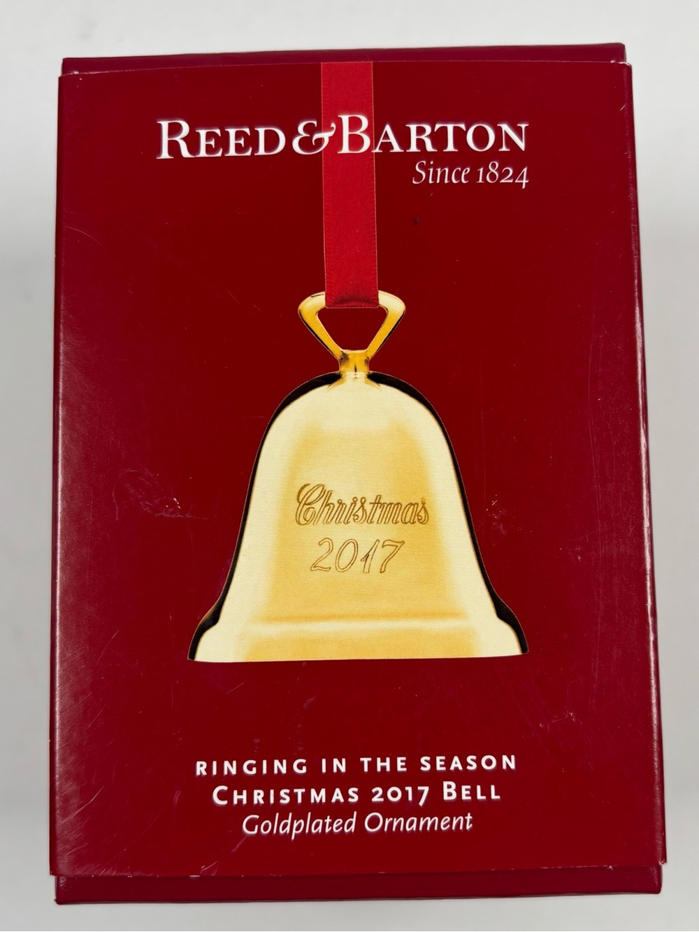 Reed & Barton 2017 Christmas Bell Ornament Ringing In The Season Gold-plated USA